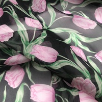 FAIBLE QUANTITÉ MINIMALE DE COMMANDE Client Plante Imprimé 8mm Tissu En Organza De Soie 100% Soie Impression Numérique Ce,oeko-tex STANDARD 100 Robe ou Autre Usage