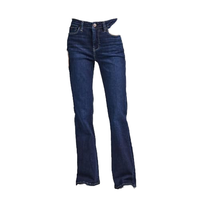 Jean en denim taille haute pour femme, coupe droite ample, respirant et confortable, idéal pour l'été et le quotidien, style vintage, élégant et décontracté, bas large