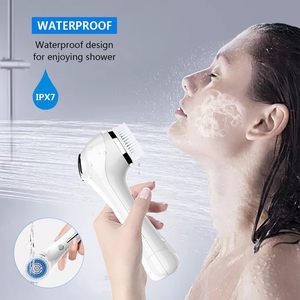 5-in-1 USB Rechargeable <b>Electric</b> Silicone Facial Cleansing Brush Pore Exfoliating <b>Massage</b> Face Washing Scrubber With Five <b>Head</b> - Product Image 6