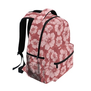Wholesale High Quality <b>Cheap</b> Woman School Bag Primary School Custom logo Large Size Flower Printing <b>Backpack</b> - Product Image 3