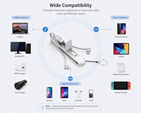 Câble de charge rétractable universel 3 en 1 avec étui de rangement, charge rapide portable, synchronisation, essentiel pour les voyages, style porte-clés