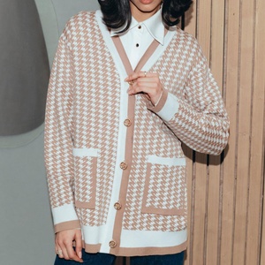 Cardigan a maniche lunghe Cardigan da <span class=keywords><strong>donna</strong></span> autunno inverno abiti a punto aperto da <span class=keywords><strong>donna</strong></span> - Product Image 2