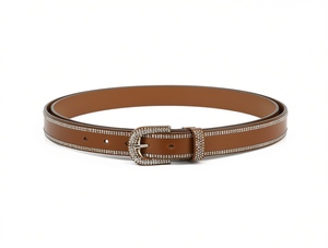 Women's 3.0cm Diamond <b>Stud</b> Pin Buckle <b>Belt</b> 110cm Formal Metal <b>Belt</b> - Product Image 1