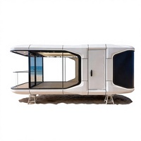 Maison Capsule Spatiale Modulaire Écologique Moderne avec Chambre, Cuisine, Salle de Bain, Structure en Acier Léger, Longue Durée de Vie, Bâtiment de Bureau, Bureau à Domicile