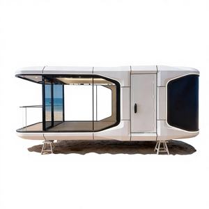 منزل كبسولة فضائية حديث وصديق للبيئة، غرفة نوم ومطبخ وحمام، هيكل فولاذي خفيف، مبنى مكتبي طويل الأمد، مكتب منزلي - Product Image 4