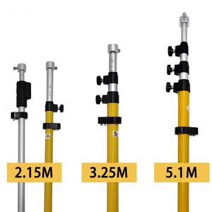 Poteau de prisme d'arpentage en aluminium à dégagement rapide, jaune et noir, 2,15 m/3,25 m/5,1 m, précision 1 mm, marque OEM, accessoire pour station totale - Product Image 1