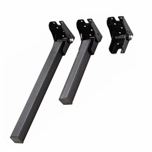 Gambe Pieghevoli per Tavolo HR, Supporti per Mobili, Staffe a 90 Gradi, Piedini Invisibili Nascosti in Metallo per Tubi Quadrati Alti, Gambe per Tavolo con Vano Portaoggetti - Product Image 1