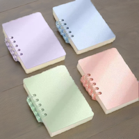 Carnet de notes Morandi A7 pour étudiants, reliure thermique, durable, rechargeable, avec pochette d'indexation, en PP, idéal comme journal ou cadeau