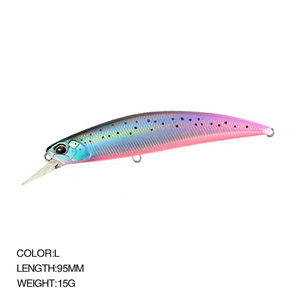HUIPING 95mm 15g Minnow <span class=keywords><strong>Esca</strong></span> Artificiale 95S <span class=keywords><strong>Esca</strong></span> Rigida <span class=keywords><strong>per</strong></span> la Pesca al Black Bass Wobbler Affondante M095 - Product Image 6