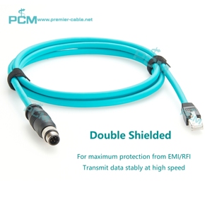 High Flex M12 D-Code 4-poliges Stecker-zu-RJ45-Ethernet-Kabel für Industrie kamera <span class=keywords><strong>Balser</strong></span> Data logic Cognex Profinet Ethercat-Sensor - Product Image 3