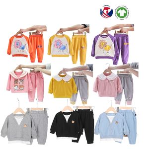 Autunno inverno <span class=keywords><strong>vestiti</strong></span> per bambini tuta per bambini tuta per bambini da <span class=keywords><strong>1</strong></span> a 6 anni 2 pezzi set di abbigliamento per bambine - Product Image 4