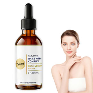 Gotas de Colágeno con Biotina Orgánica, Certificadas por GMP, Sin Azúcar, OEM/ODM, Promueven Uñas Fuertes y Resistentes, y Blanqueamiento de la Piel para Adultos - Product Image 1