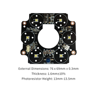 Placa PCBA LED IR de Cobre de 1 oz Personalizada OEM/ODM con Sensores Ópticos para Cámara IP CCTV Mini Monitor Marca CGX