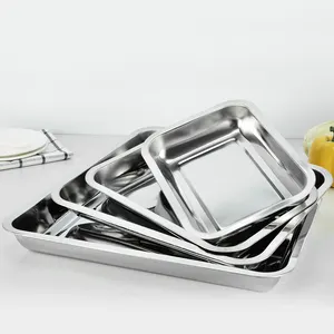 Novas ideias de produto 2023 aço inoxidável Metal Serving Tray Cheese Board