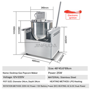 Máquina de <span class=keywords><strong>Palomitas</strong></span> de Maíz Vertical a Gas de Bajo Consumo, Adecuada para <span class=keywords><strong>Hacer</strong></span> <span class=keywords><strong>Palomitas</strong></span> <span class=keywords><strong>Dulces</strong></span> y Saladas <span class=keywords><strong>en</strong></span> Restaurantes de Comida Rápida - Product Image 3