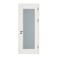 Porte intérieure en bois massif préfinie à charnières, laquée à base d'eau, faible teneur en COV, pour chambre à coucher, hôtel, style moderne