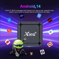 Ihomemix OEM ODM Support TV BOX Android 14 OS RK3518 2GB 16GB EMMC 2.4G 5G WIFI 6 Jeux de Football X96Q Android 14 Smart TV BOX