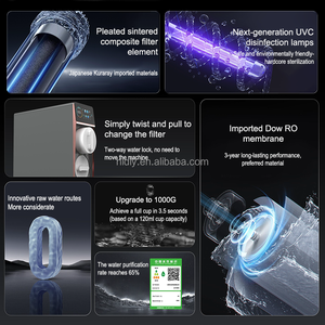 Filtre à eau domestique à 4 étages UV 1000 GPD Grand débit Système de purification d'eau RO pour la cuisine Hôtel Eau potable - Product Image 4
