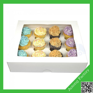 Tùy Chỉnh Tự Động Bật Lên Phong Cách Bánh Cupcake Chủ Container Với Cửa Sổ Ngày Valentine Muffin 12 Lỗ Cupcake Bao Bì Hộp - Product Image 4