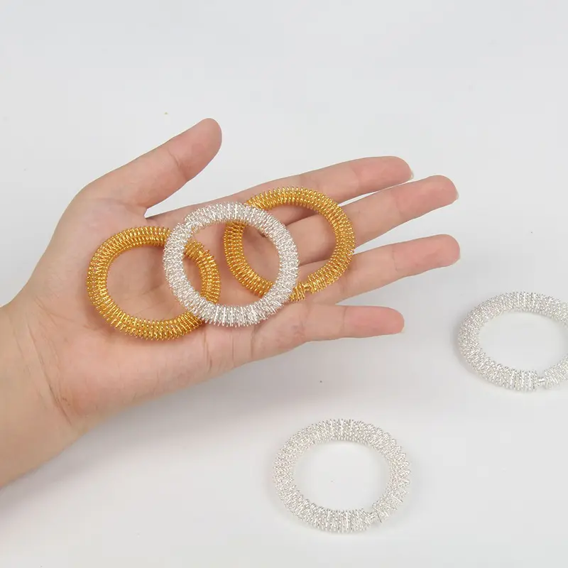 Stress Relief Sensory Spring Rings Bracelet Massage Bracelets for Anxiety Relief Acupuncture Massager Spiky Sensory Rings