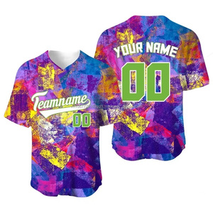 Diseño de verano, Jersey de béisbol personalizado, ropa deportiva corta, uniforme de entrenamiento de softbol, nombre/Equipo, sublimación, espacios en blanco de moda - Product Image 3