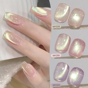 Gel UV Magnético Verde Gato con Purpurina Holográfica Semipermanente para Manicura Profesional en Salón de Uñas - Product Image 2
