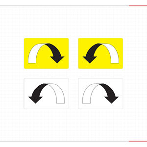 Compre Pegatinas Impermeables con Forma de Flecha en U y Señalización Curva para Seguridad Vial, Uso en Vinos y Cervezas, en Áreas de Estacionamiento y Almacenes - Product Image 3