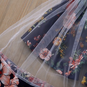 Robe de soirée en satin à bretelles croisées et dentelle, motif floral, pour filles - Vente en gros - Product Image 6