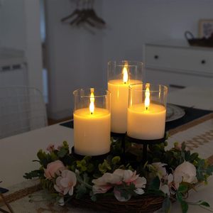 Bougies électroniques LED en verre acrylique, sans flamme, à piles, pour anniversaires, fêtes, Nouvel An et Noël - Product Image 5