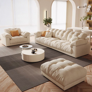 Ý thiết kế thoải mái và mềm mại góc trắng Modular <span class=keywords><strong>sofa</strong></span> Châu Âu đơn giản phong cách phòng khách nhỏ căn hộ vải couch - Product Image 5