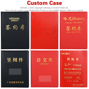 Carpetas de archivos de PU hechas a medida Rojas, carpeta de firmas <span class=keywords><strong>A4</strong></span> de cuero negro con clip de palanca fuerte - Product Image 6