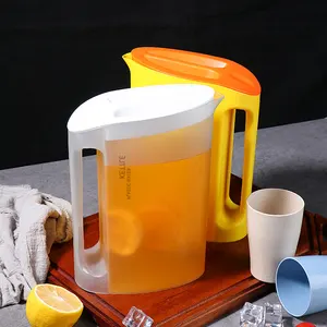 Pichet d'eau en plastique réutilisable résistant à la chaleur, bouilloire d'eau froide de grande capacité