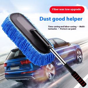 Kính thiên văn Nano sợi sáp xe Khăn lau bụi tự động nguồn cung cấp cho loại bỏ bụi và làm sạch nhựa xe lau và bàn chải cho rửa xe công cụ - Product Image 4