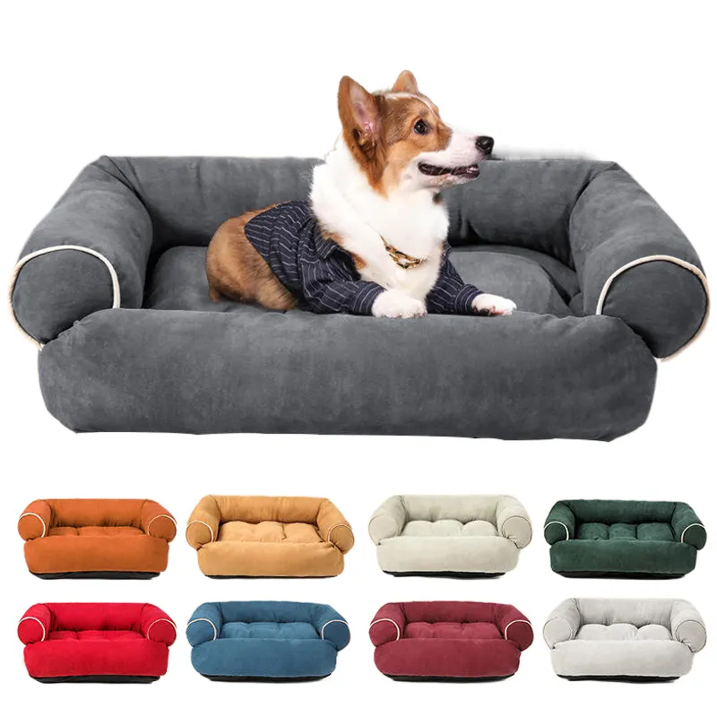 Luxury Large Dog Sofa Bed Indoor Breathable Cat Beds Pet House Orthopaedic Dog Bed