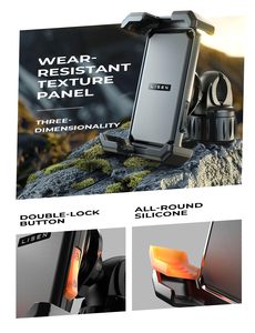 ที่ยึดโทรศัพท์ LISEN สำหรับมอเตอร์ไซค์ 1s แบบล็อคเร็ว ป้องกันการสั่นสะเทือน ที่ยึดโทรศัพท์สำหรับจักรยานยนต์ไฟฟ้า แฮนด์จับมอเตอร์ไซค์วิบาก สำหรับโทรศัพท์ขนาด 4.6-7 นิ้ว - Product Image 5