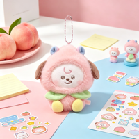 Porte-clés en peluche OEM ODM personnalisé, série peau foncée, style BTS Busan Limited, pour collection, cadeau, décoration