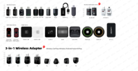 Adaptador CarPlay EKIY, Dongle Android Auto, Conexión por Cable a Inalámbrica, Carplay Inalámbrico 2 en 1, Adaptador Inteligente para Auto, Gran Venta
