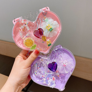 Dễ thương trẻ em Bộ đồ trang sức hộp phim hoạt hình công chúa Vòng cổ phim hoạt hình đồ trang sức ghét Acrylic Hộp đá quý - Product Image 4