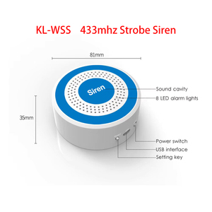Bộ báo động năng lượng mặt trời nhấp nháy báo động <span class=keywords><strong>433MHz</strong></span> không dây còi báo động sừng ánh sáng đèn flash cho 2G 4G Wifi <span class=keywords><strong>GSM</strong></span> Nhà Thông Minh Hệ thống an ninh trong nhà ngoài trời - Product Image 4