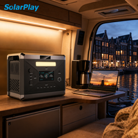 Station d'alimentation portable Solarplay 2400W 2160Wh, batterie de secours LiFePO4 pour le camping et la maison, générateur solaire