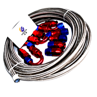 304 en acier inoxydable ligne de fil auto moto haute pression tuyau hydraulique ptfe AN10 tuyau De refroidisseur D'huile