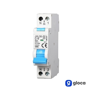 Gloca Differential เซอร์กิตเบรกเกอร์1P + N 16A 30mA 250V C16 DIN MOUNT 1โมดูล - Product Image 3