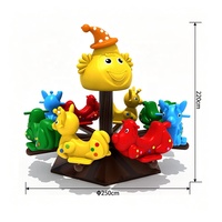 Manège pour enfants à 8 places en métal et plastique, carrousel de parc d'attractions extérieur pour hôtel de villégiature