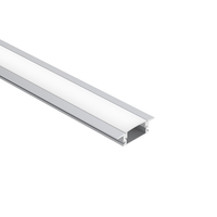 Profilé de plafond en aluminium KC pour tube LED néon encastré, manchon de décoration murale annulaire avec service de découpe en alliage d'aluminium 6063