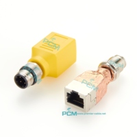 M12 4 Pin D Code vers RJ45 Femelle Connecteur Profinet Câble Adaptateur, Fieldbus Câble pour PROFIBUS, CANopen et DeviceNet Système