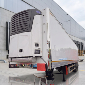 Semi-remorque frigorifique Huajin Chine, neuve, diesel, 3 essieux, avec double essieu en aluminium, pour le transport de marchandises fraîches, remorque utilitaire de refroidissement - Product Image 2