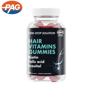 ผมไบโอตินวิตามิน Gummies ผม,ผมติดเล็บวิตามินกัมมี่ฉลากส่วนตัวผมน้ำตาลหมีไบโอตินผมวิตามินเหนียวหมี