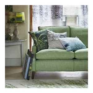 Bomar YK-GREEN Home Textiles 100 Polyester Modern Design Linen Look Sofa Cloth Furniture Upholstery Fabrics