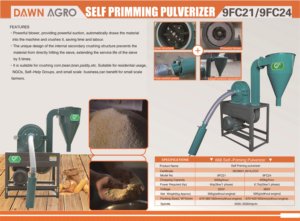 Moulin à farine à essence DAWN AGRO, machine à moudre les céréales, broyeur à alimentation automatique pour maïs, <span class=keywords><strong>blé</strong></span>, soja, usage domestique, portable. - Product Image 2