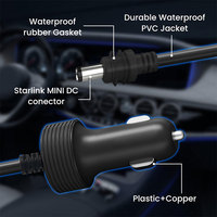 Cable de Alimentación CC 3 en 1 para Starlink Mini, Cable para Starlink Satellite V4 Mini Tipo C, Conector de Encendedor de Cigarrillos de 12V y Conector CC Macho